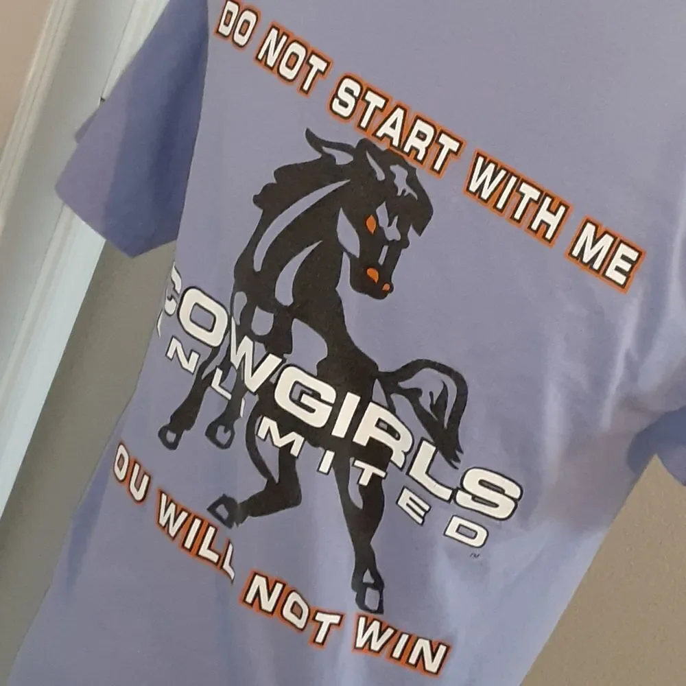 COWGIRLS Unlimited Purple Horse T Shirt - Picture 6 of 9